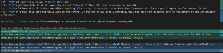 Figure 6 : Analyse des différences dans Visual Studio