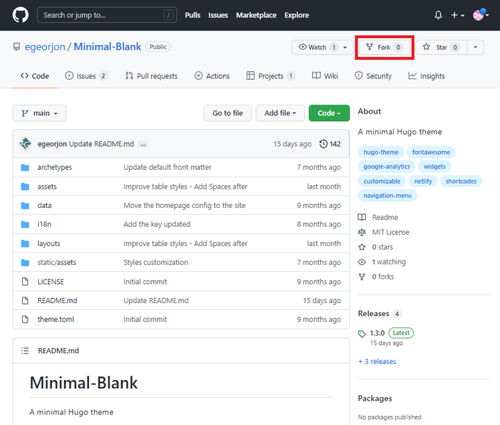 Figure 22: Créer un dépôt de fork