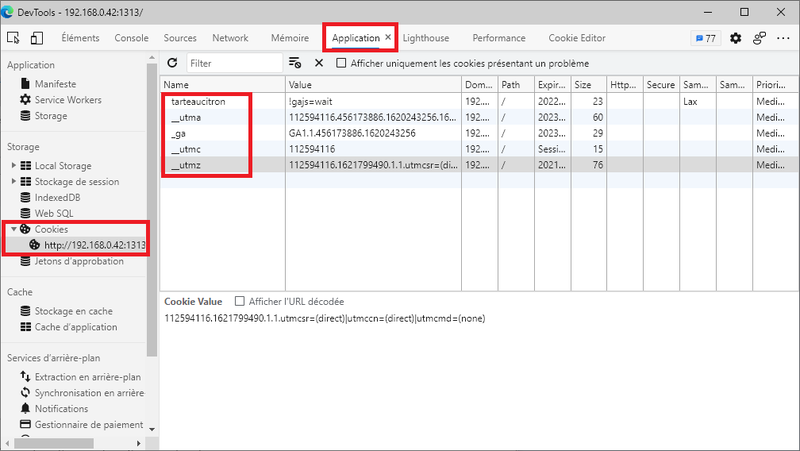 Figure 4 : Outil de développement