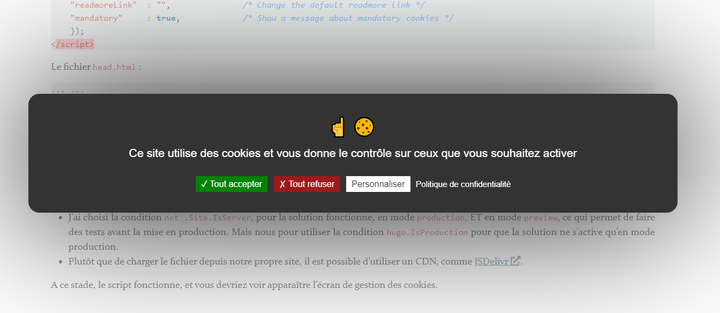Figure 2 : Premier écran