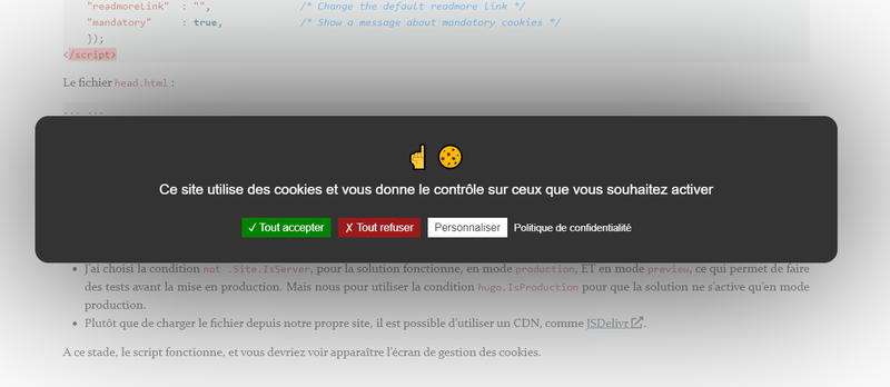 Figure 2 : Premier écran