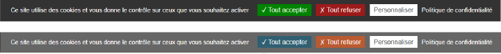 Figure 6 : Style par défaut, et style adapté à la charte graphique du site