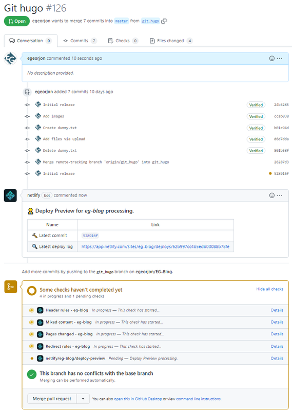 Figure 4 : Pull request créée dans GitHub