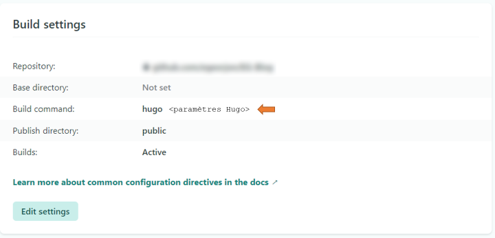 Figure 9 : hugo_netlify_parameters.png