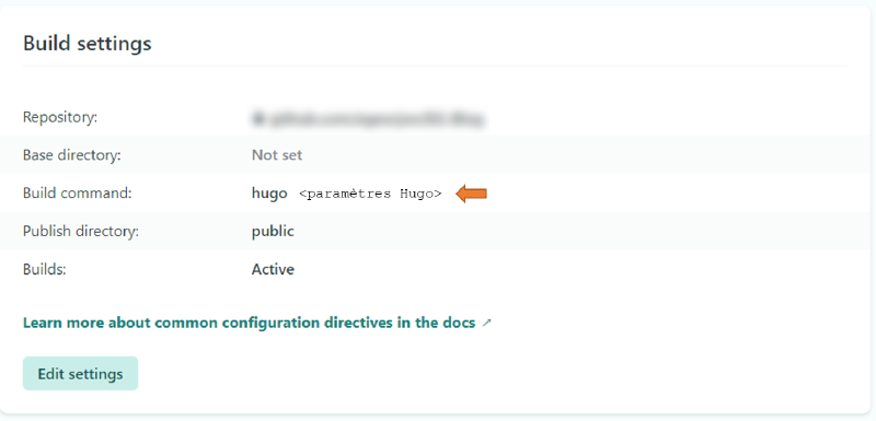 Figure 9 : hugo_netlify_parameters.png