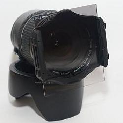 Porte filtre sur Canon 17-55 f/2.8, avec filtre 4" x 6"