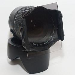 Porte filtre sur Canon 17-55 f/2.8, avec filtre 4" x 6"