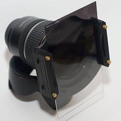 Porte filtre sur Canon 17-55 EF-S f/2.8, avec filtre 4" x 6"