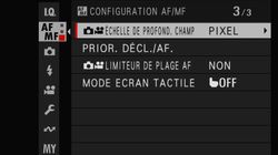 Figure 1 : Paramétrage de l'échelle de PdC