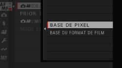 Figure 2 : Paramétrage de l'échelle de PdC, sélection mode Pixel Figure 2 : Paramétrage de l'échelle de PdC, sélection mode Pixel