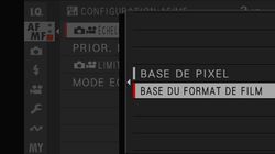 Figure 10 : Paramétrage de l'échelle de PdC, sélection mode Film