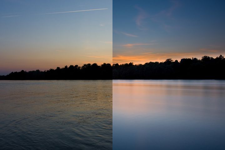Figure 11 : La photo sans filtre (1/30s) et avec filtre (25s) - [BY-NC 4.0]