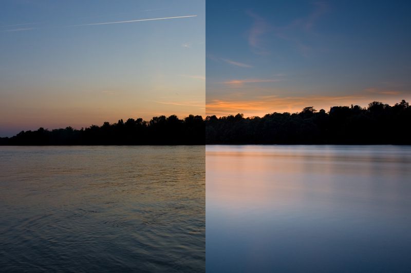 Figure 11 : La photo sans filtre (1/30s) et avec filtre (25s) - [BY-NC 4.0]