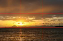 Règle des tiers : Plage des Salines Règle des tiers : Plage des Salines