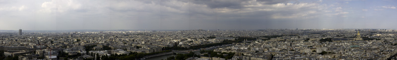 Paris vu de la Tour Eiffel - Boîtier horizontal