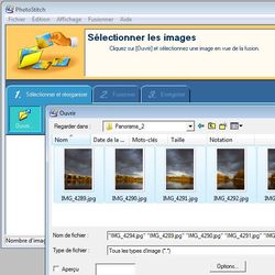 Sélection des photos à assembler Sélection des photos à assembler