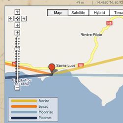 La Lune sur Sainte-Luce – La position